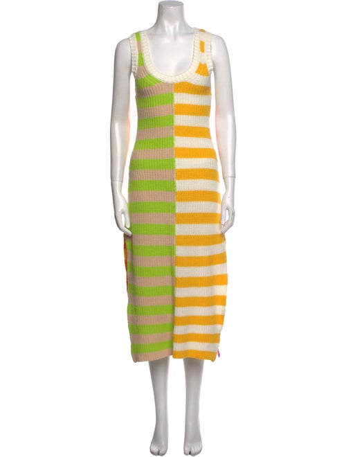 Staud Striped Long Dress