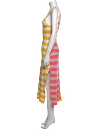 Staud Striped Long Dress