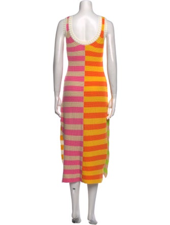 Staud Striped Long Dress