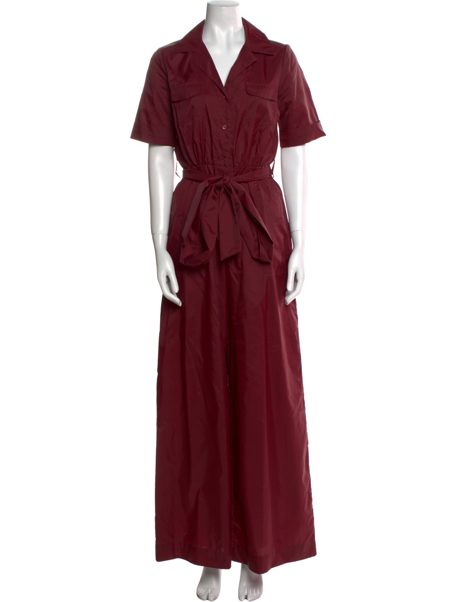 Staud Nylon V-Neck Jumpsuit