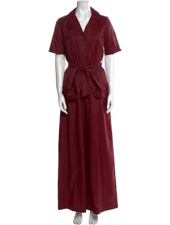 Staud Nylon V-Neck Jumpsuit