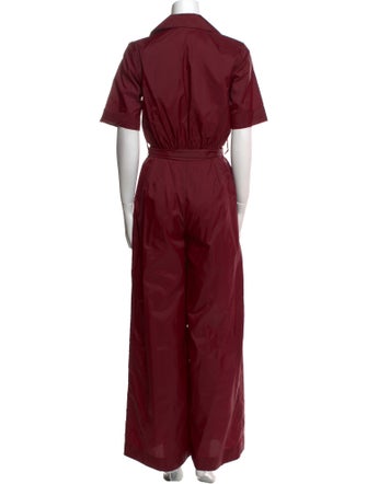 Staud Nylon V-Neck Jumpsuit