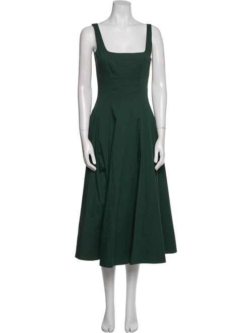 Staud Square Neckline Midi Length Dress