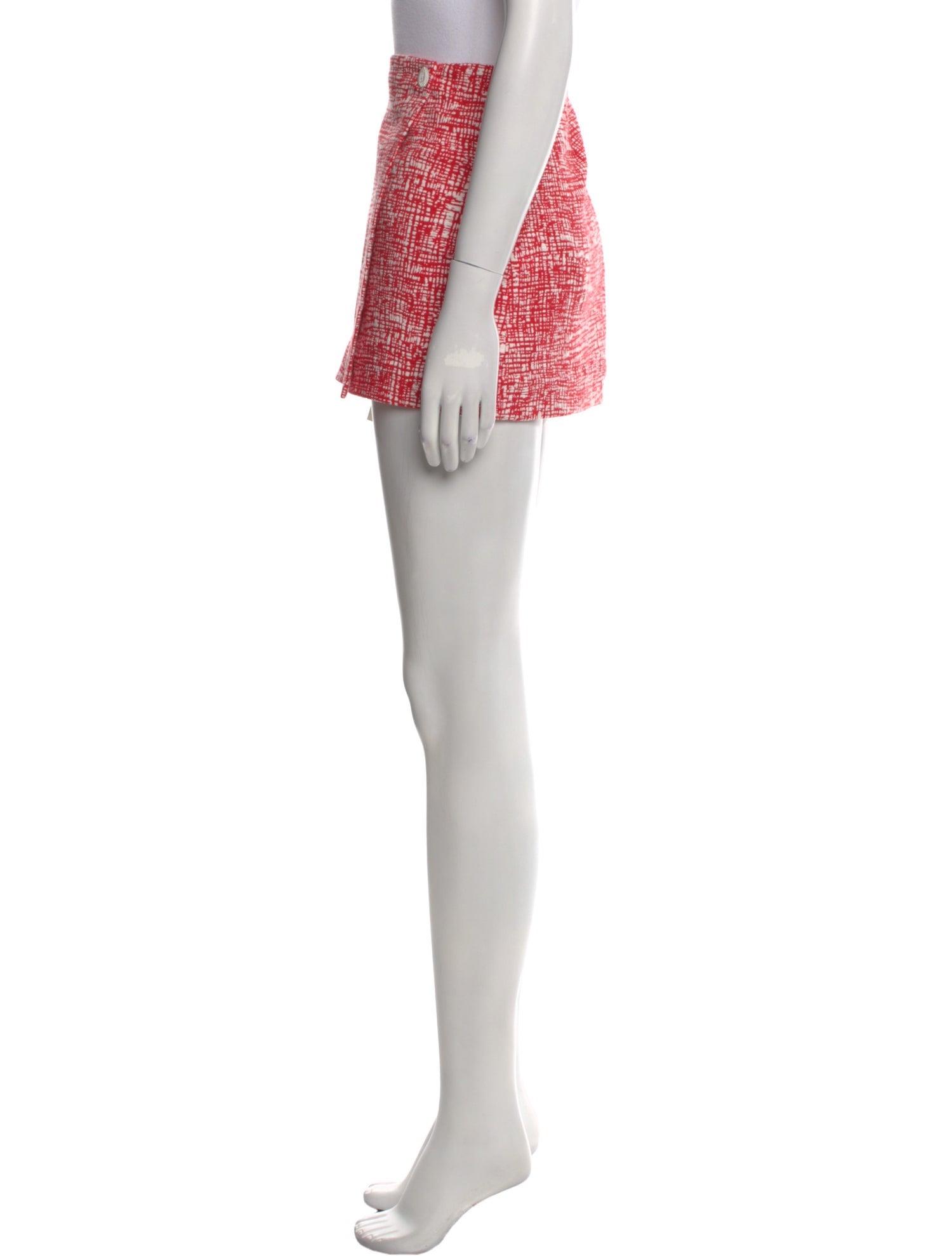 Staud Tweed Pattern Mini Skirt