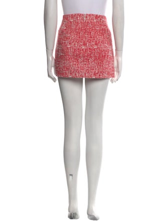 Staud Tweed Pattern Mini Skirt