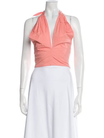 Staud V-Neck Sleeveless Crop Top