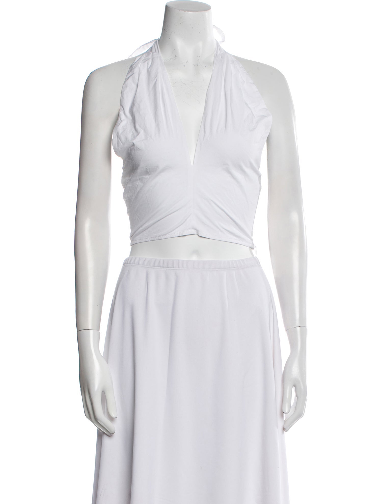 Staud V-Neck Sleeveless Crop Top