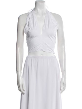 Staud V-Neck Sleeveless Crop Top