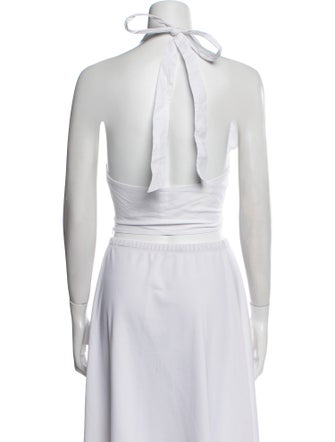 Staud V-Neck Sleeveless Crop Top