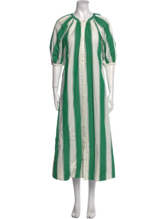 Staud Striped Long Dress