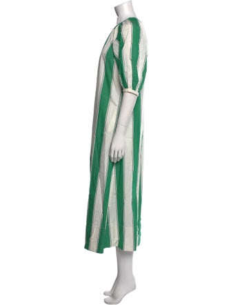 Staud Striped Long Dress