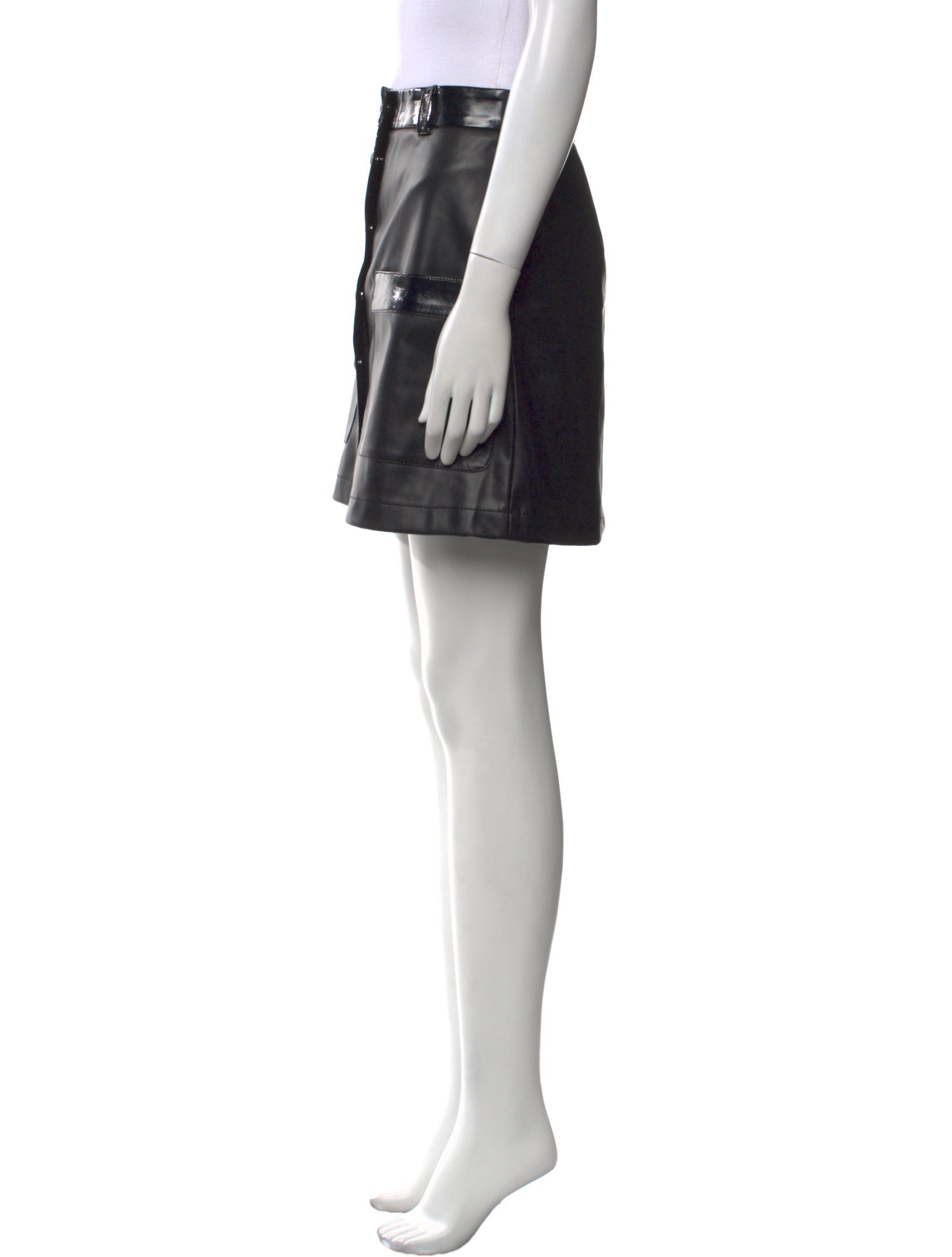 Staud Pleated Accents Mini Skirt