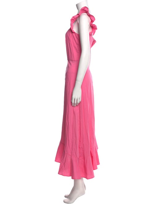 Staud Square Neckline Midi Length Dress