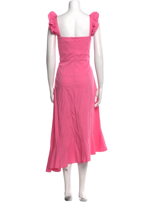 Staud Square Neckline Midi Length Dress