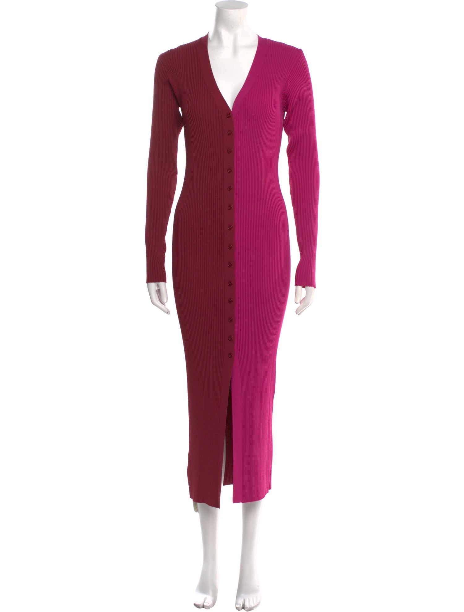 Staud V-Neck Long Dress