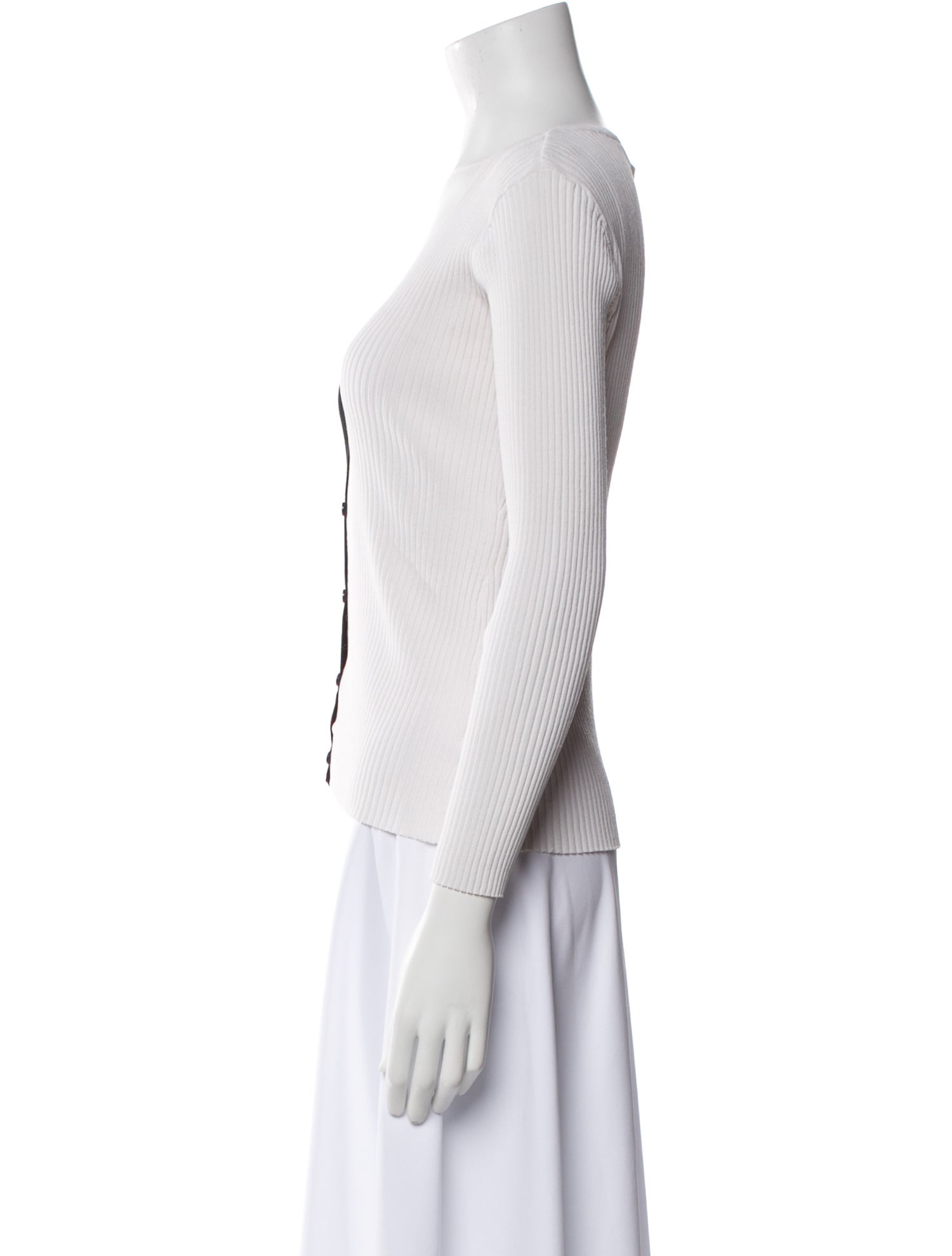 Staud Colorblock Pattern V-Neck Sweater