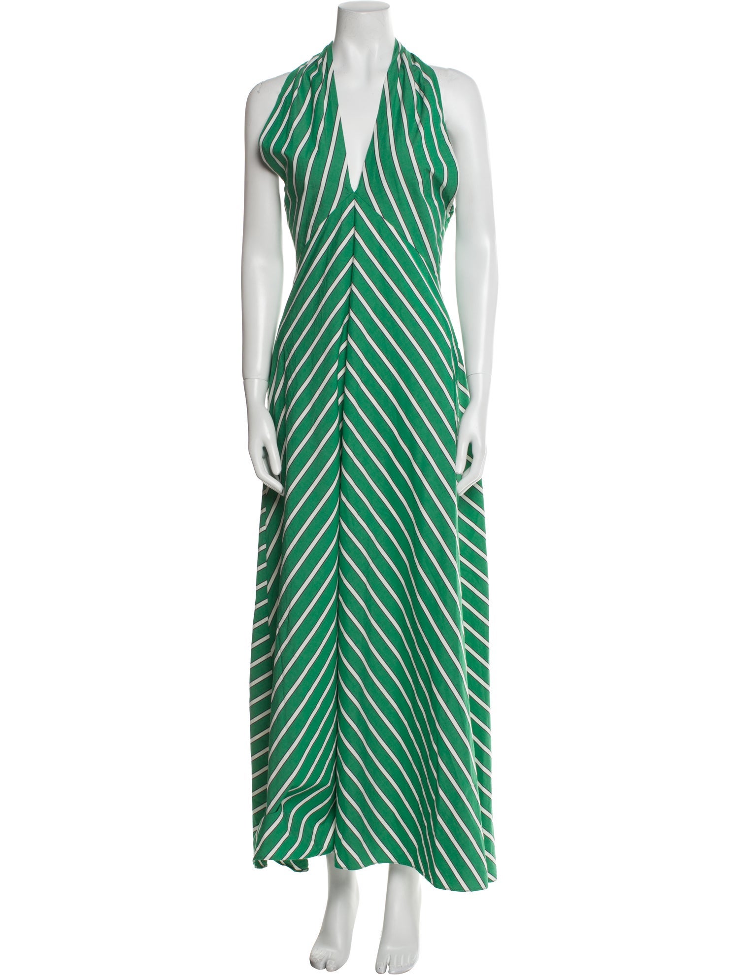Staud Striped Long Dress