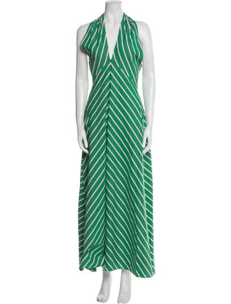 Staud Striped Long Dress