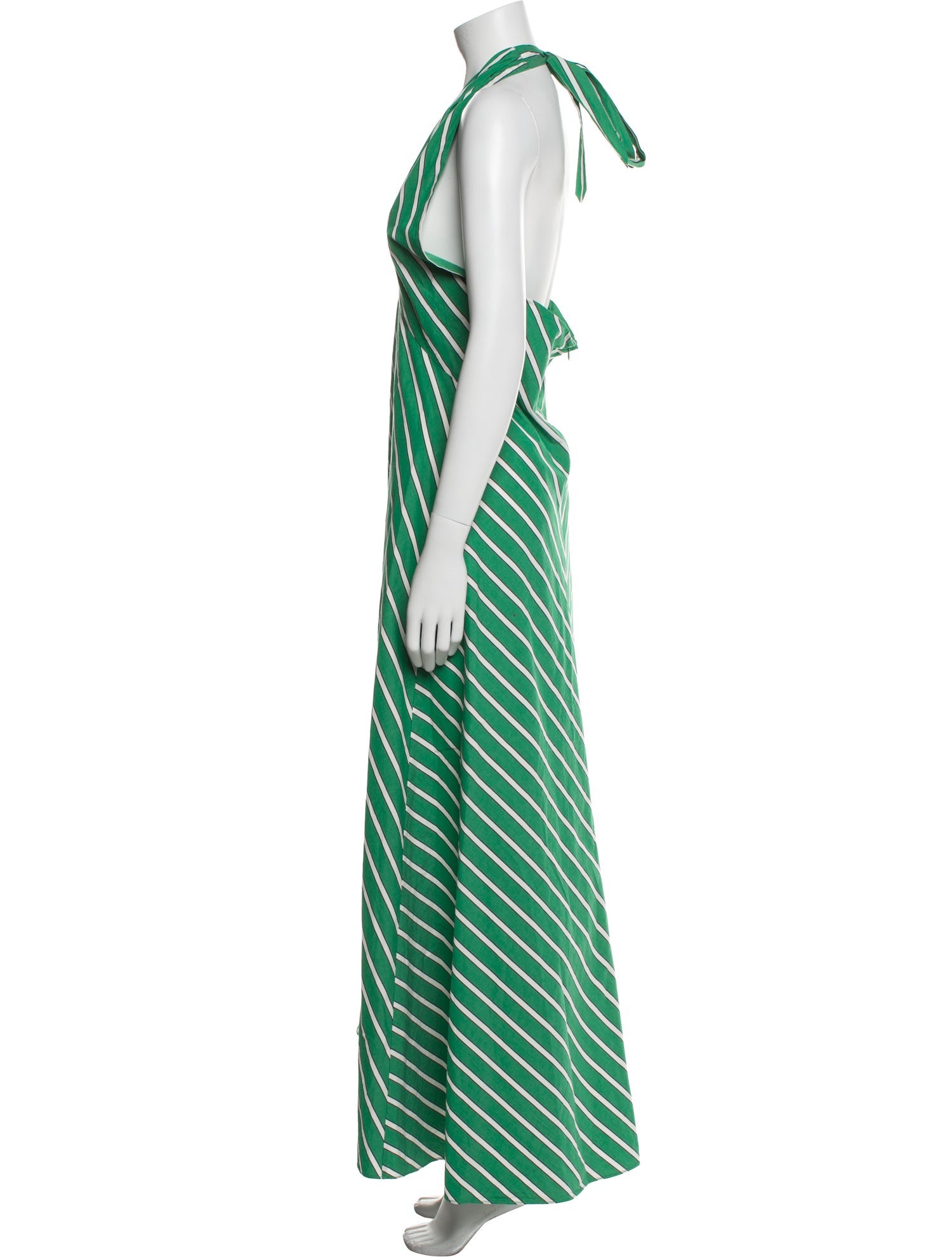 Staud Striped Long Dress