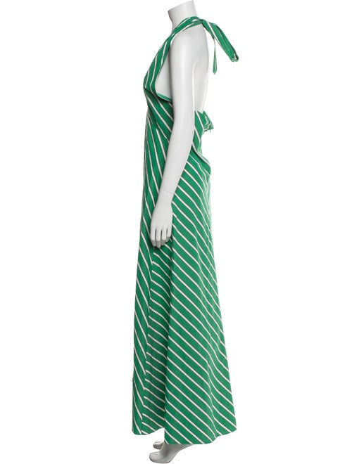 Staud Striped Long Dress