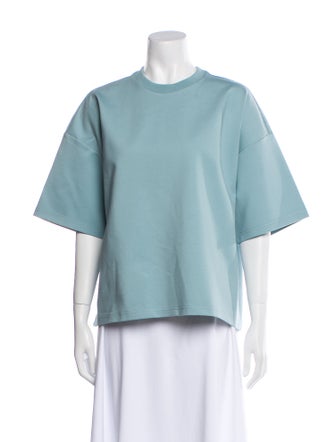 Staud Mock Neck Three-Quarter Sleeve Sweatshirt