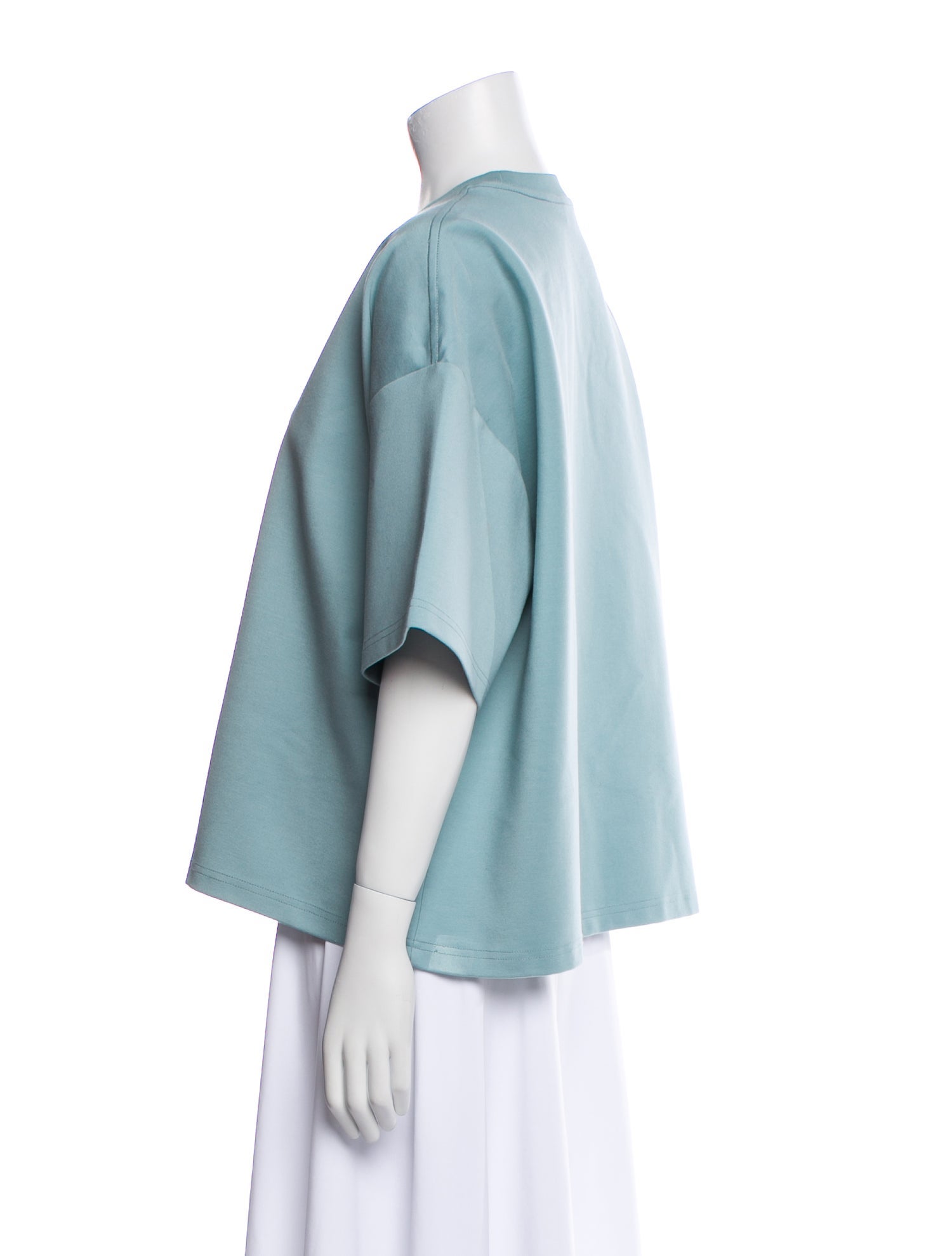 Staud Mock Neck Three-Quarter Sleeve Sweatshirt