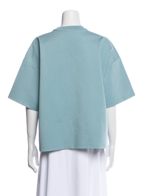 Staud Mock Neck Three-Quarter Sleeve Sweatshirt