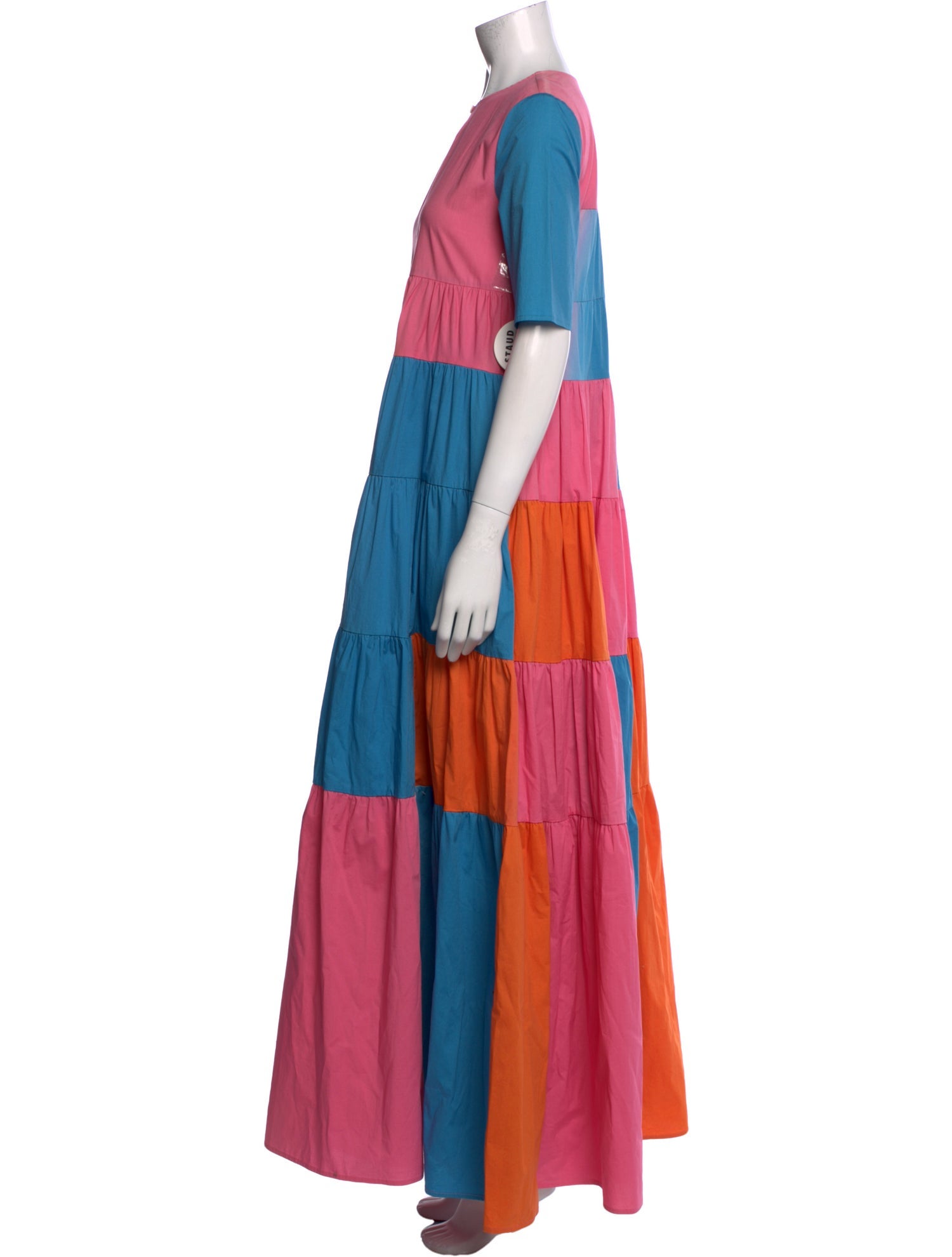 Staud Colorblock Pattern Long Dress w/ Tags