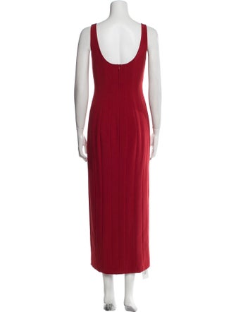 Staud Square Neckline Midi Length Dress