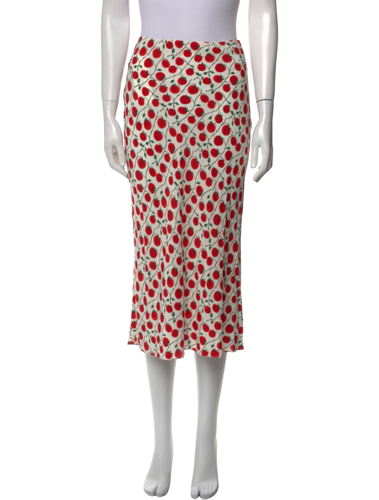 Staud Printed Midi Length Skirt