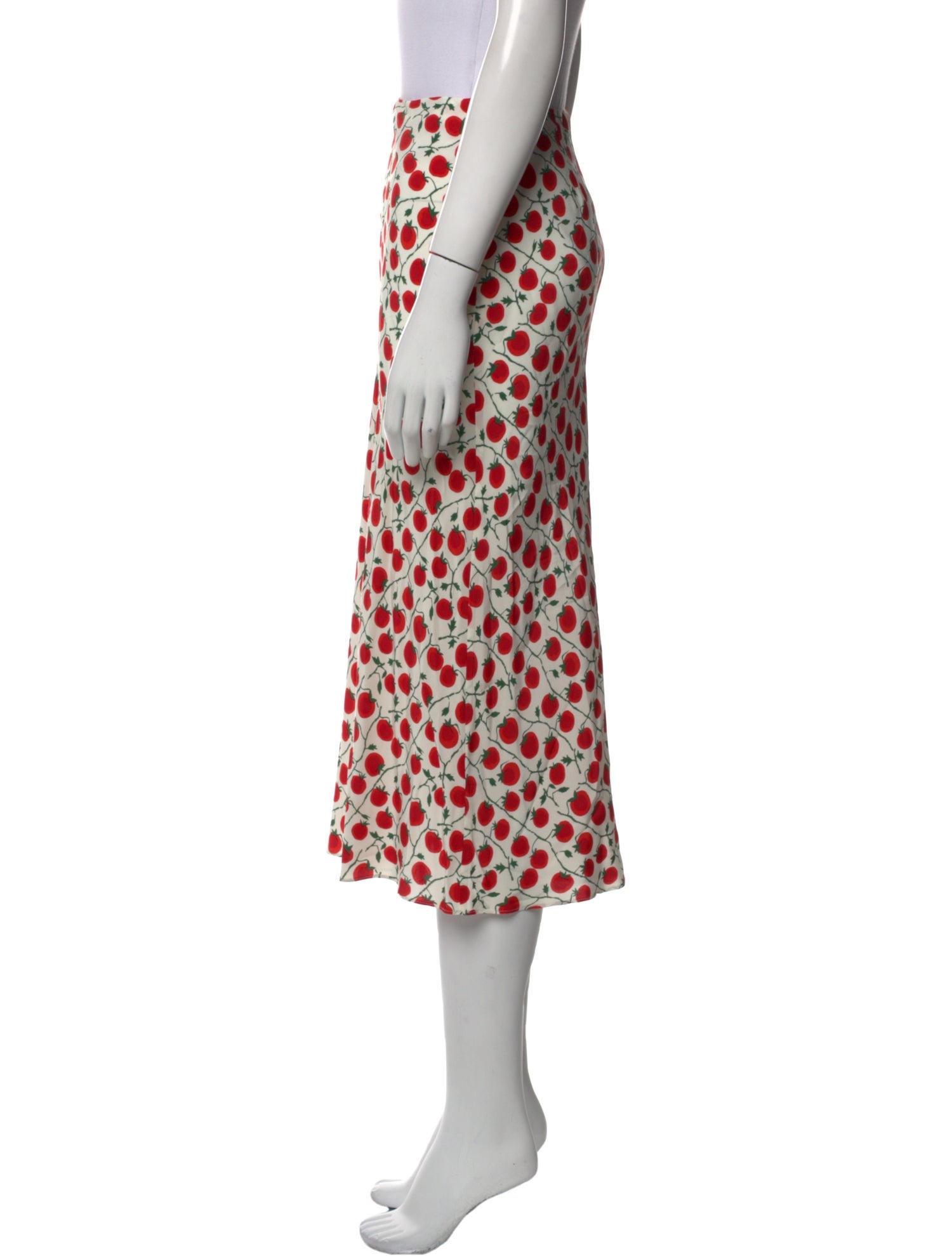 Staud Printed Midi Length Skirt