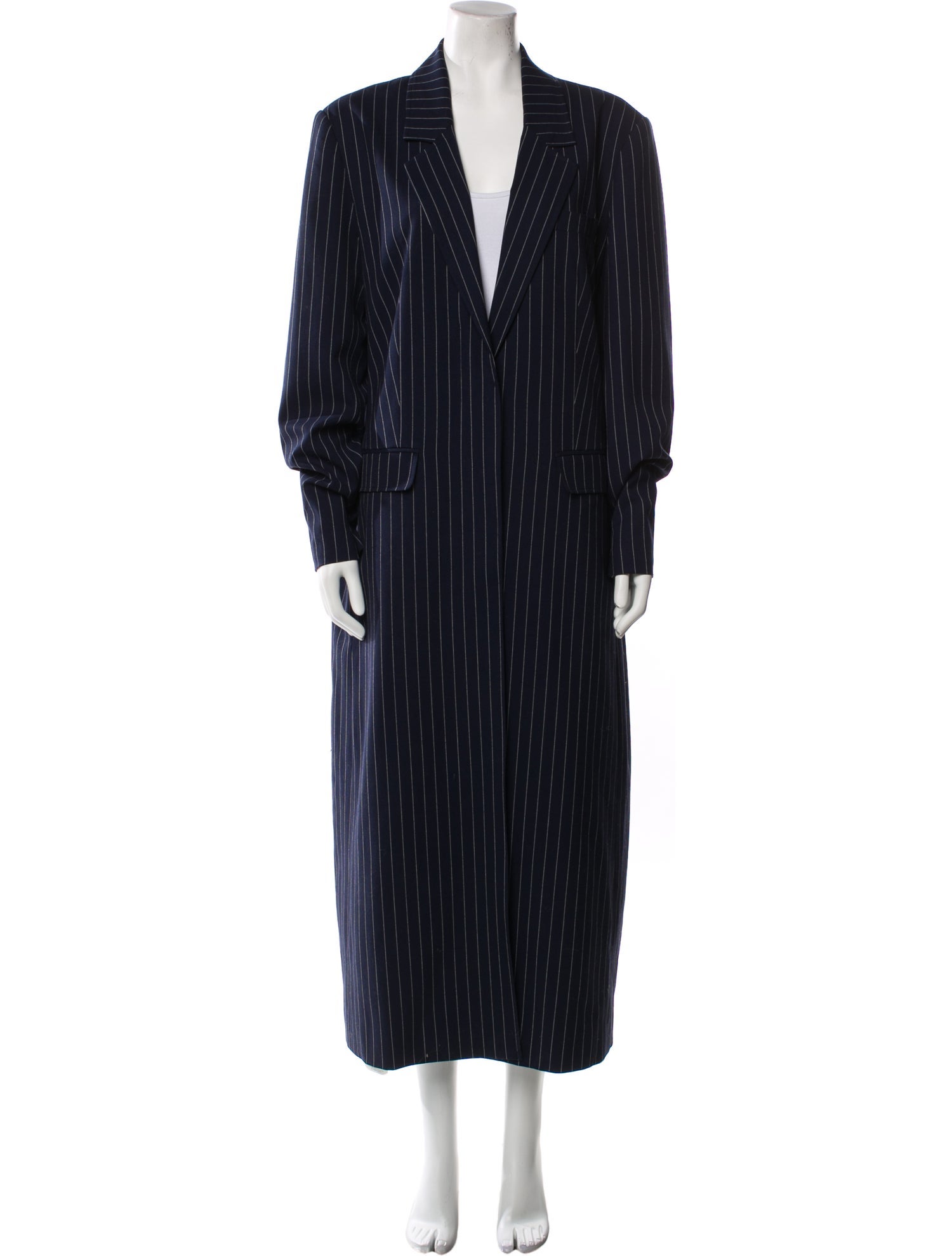 Staud Striped Faux Fur Coat