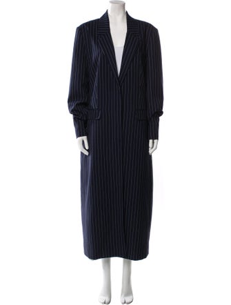 Staud Striped Faux Fur Coat