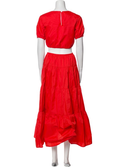 Staud Nylon Pleated Accents Skirt Set