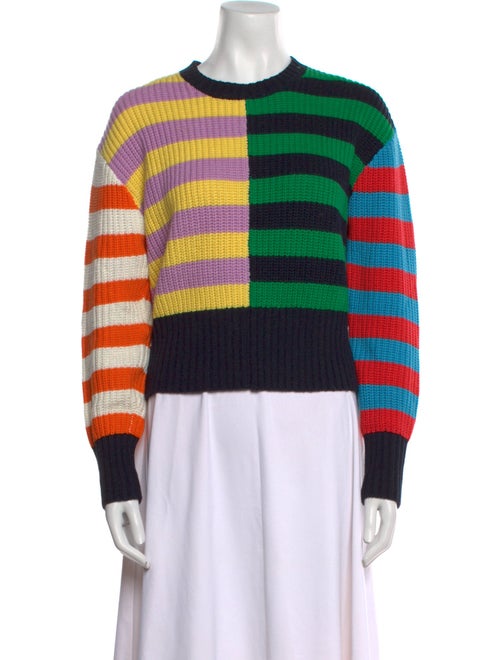 Staud Striped Crew Neck Sweater