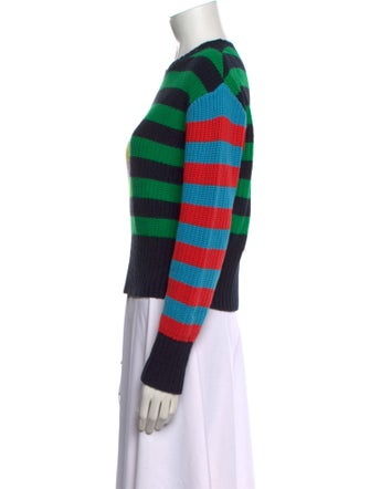 Staud Striped Crew Neck Sweater