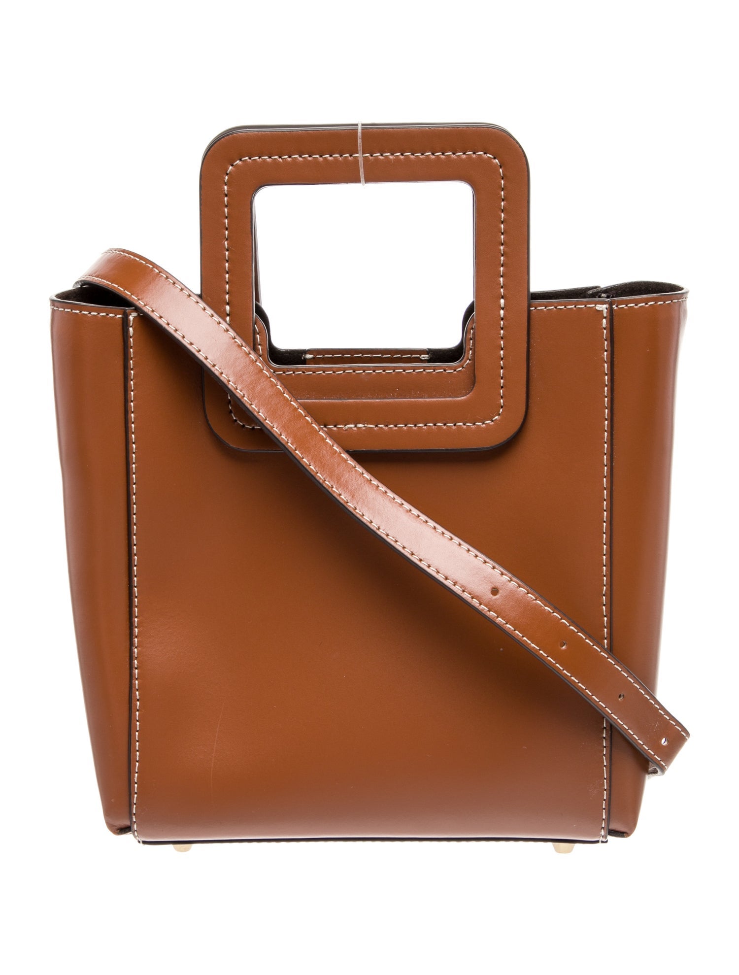 Staud Leather Top Handle Bag