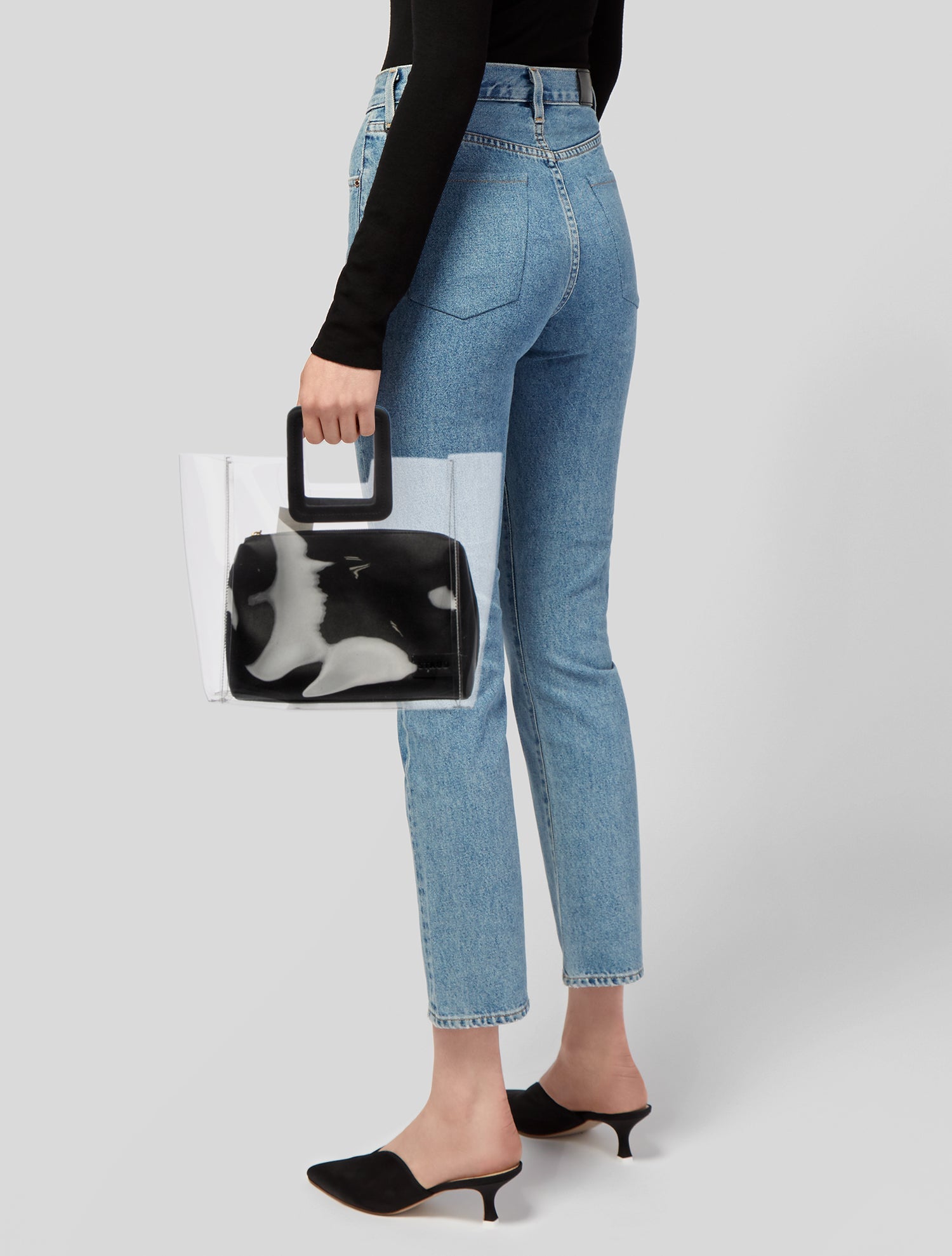 Staud PVC Top Handle Bag