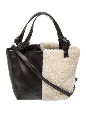 Staud Shearling Top Handle Bag