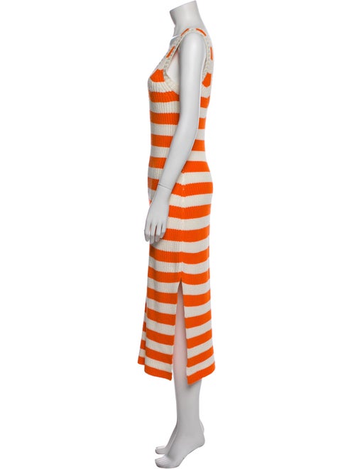 Staud Striped Midi Length Dress