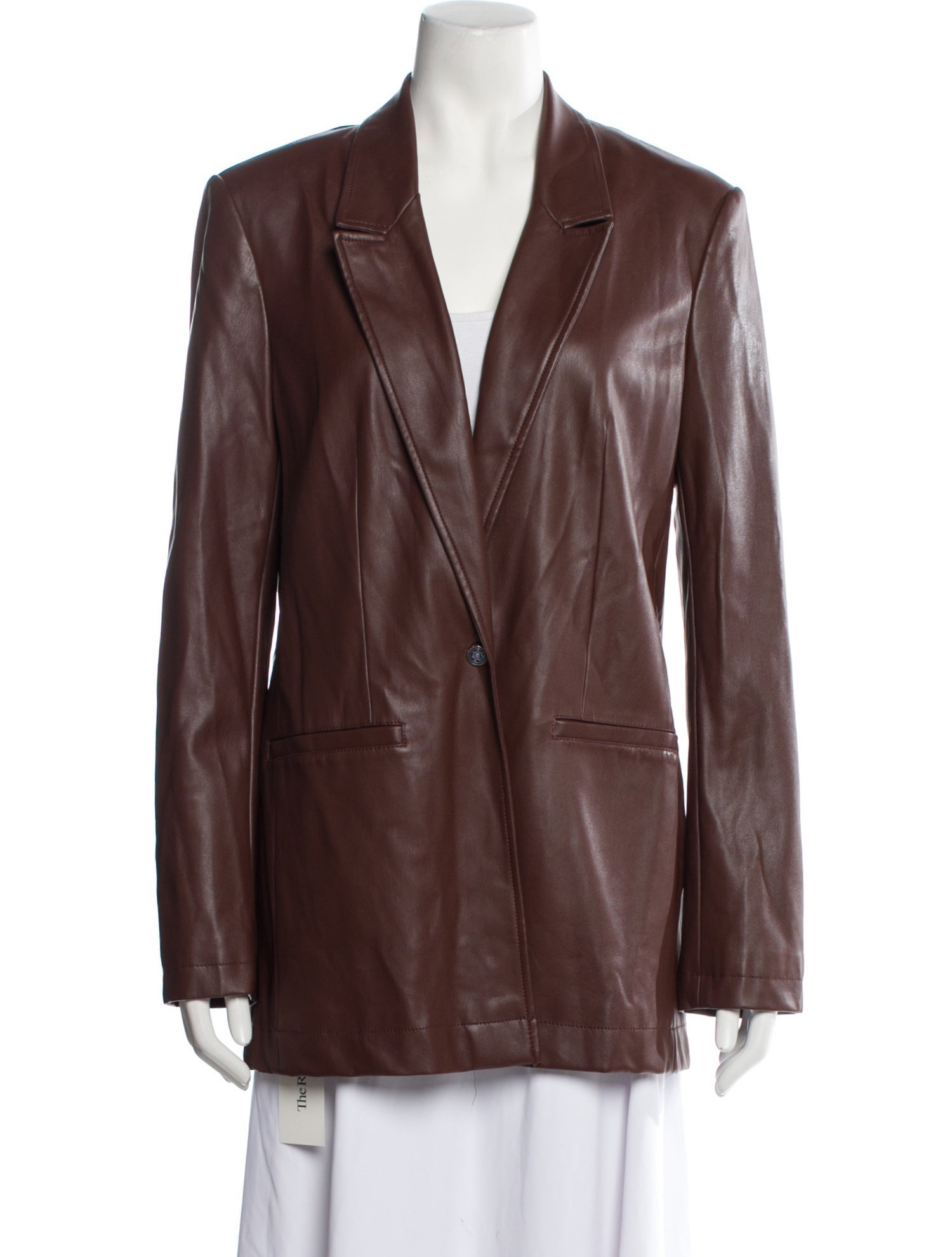 Staud Faux Leather Blazer