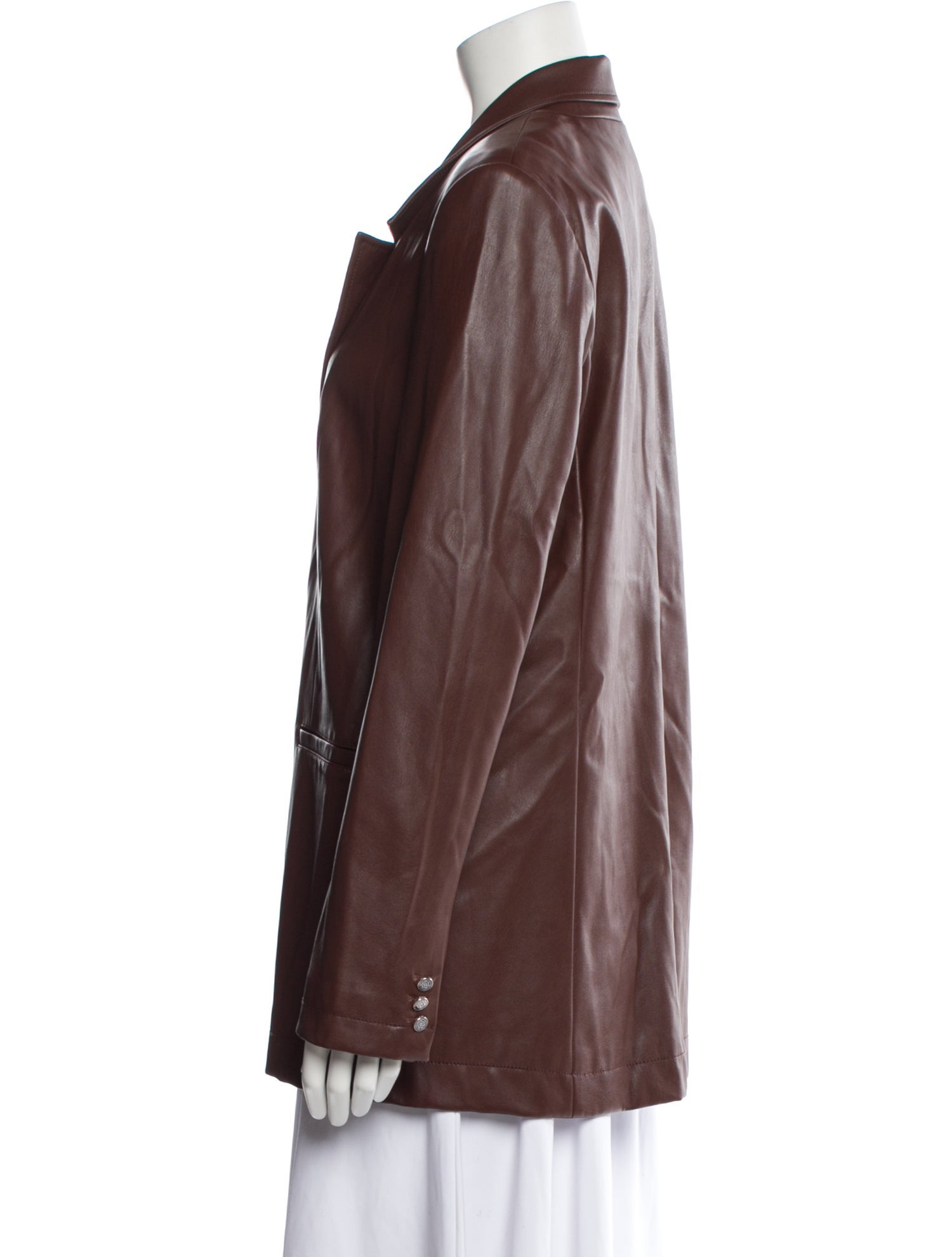 Staud Faux Leather Blazer