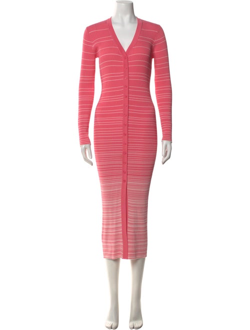 Staud V-Neck Long Dress