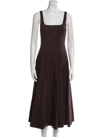 Staud Square Neckline Long Dress