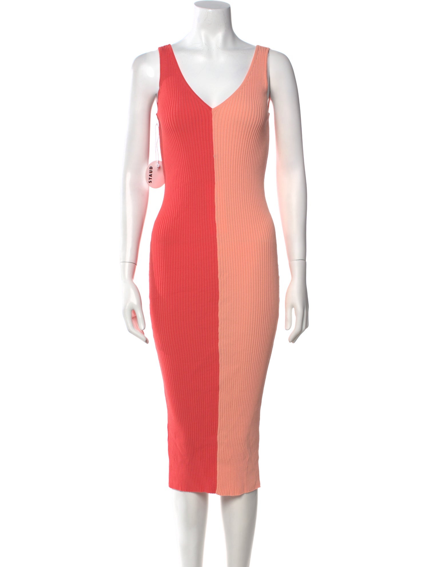 Staud Colorblock Pattern Midi Length Dress w/ Tags