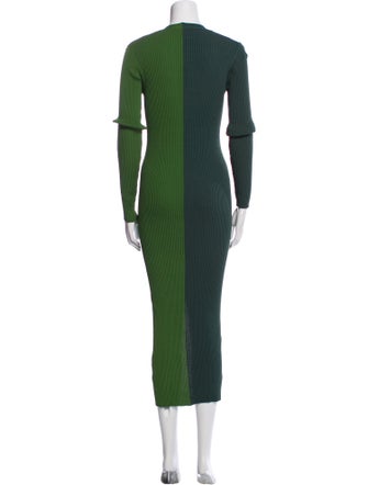 Staud Colorblock Pattern Long Dress