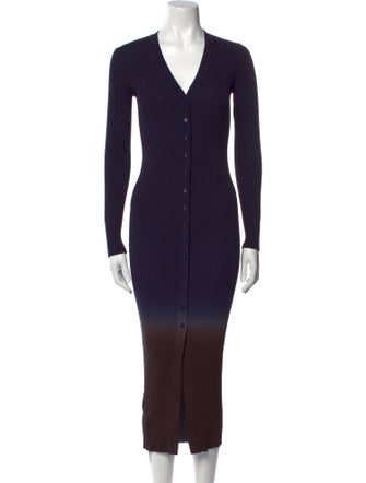 Staud V-Neck Long Dress