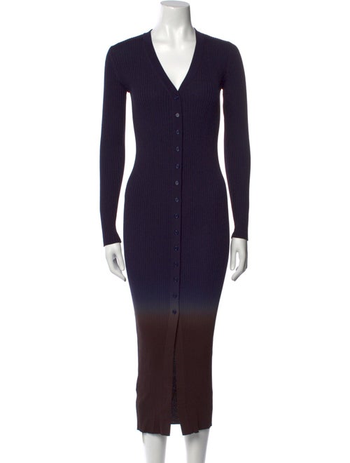 Staud V-Neck Long Dress