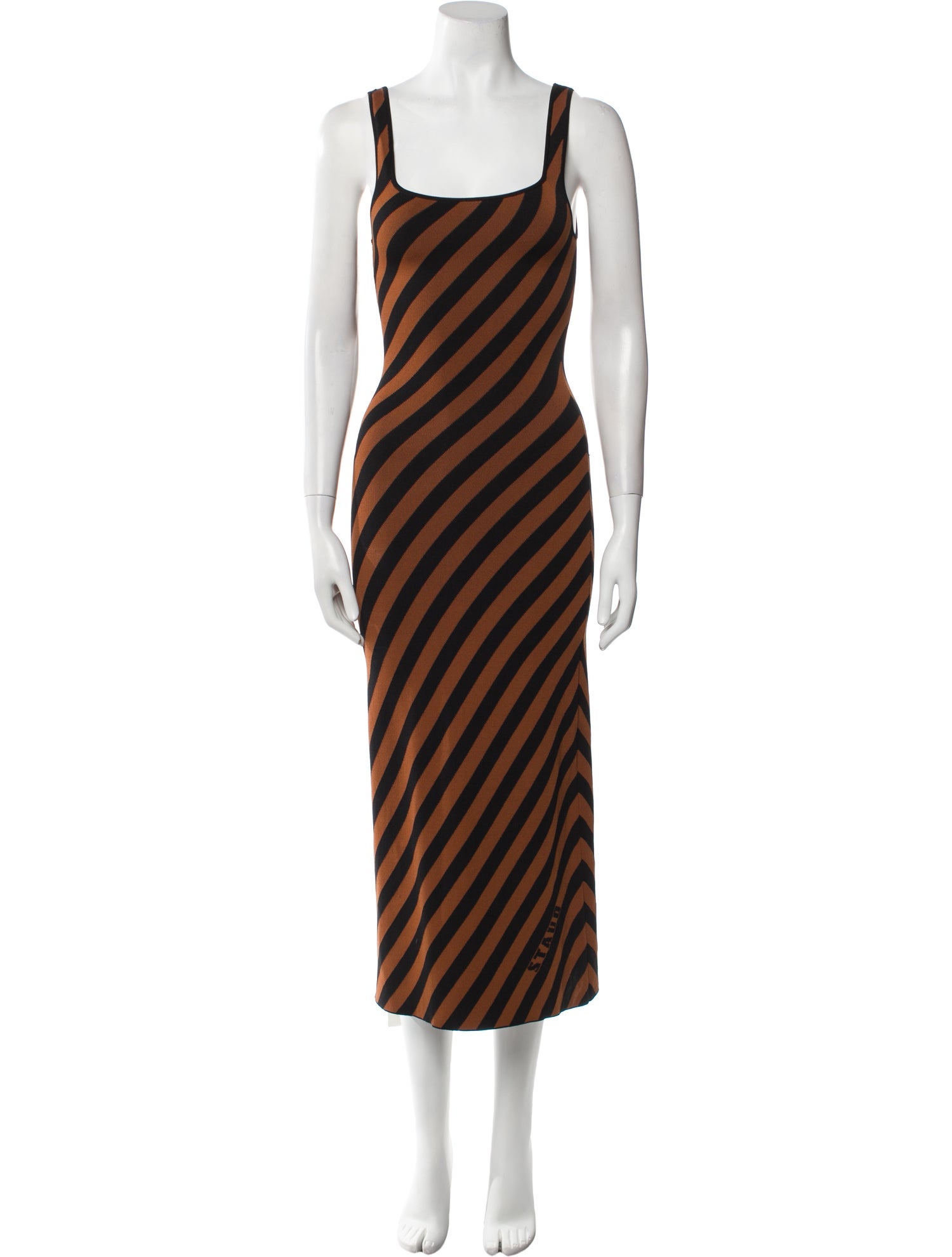 Staud Striped Long Dress