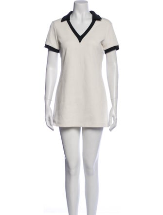 Staud V-Neck Mini Dress